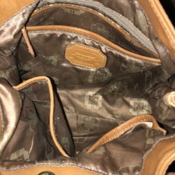 Monet brown leather shoulder bag - Picture 3 of 4